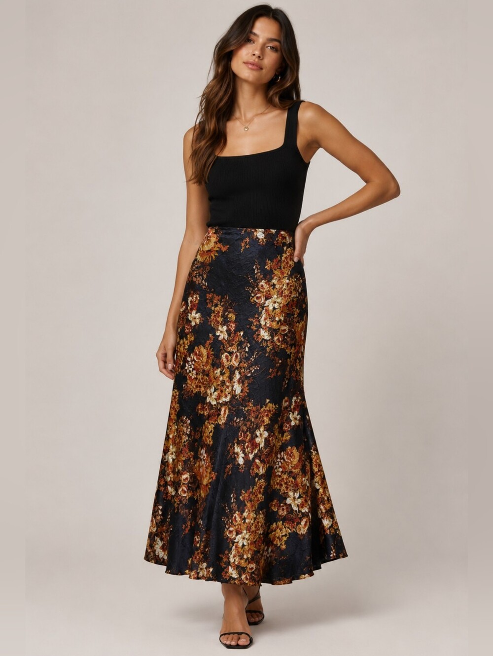 NWOT Mimi Chica Floral Maxi Skirt
